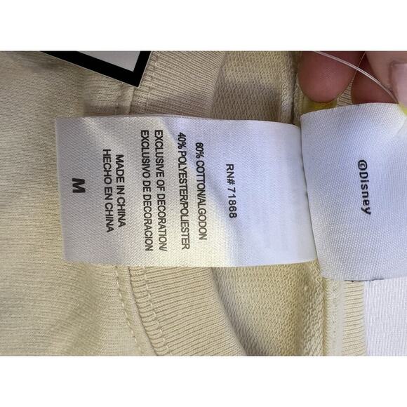 Disney Classics Alice in wonderland Cream Embroidered Sweatshirt Sz M - Picture 7 of 10